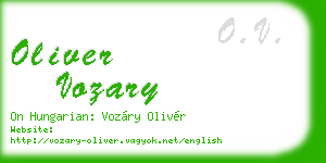 oliver vozary business card